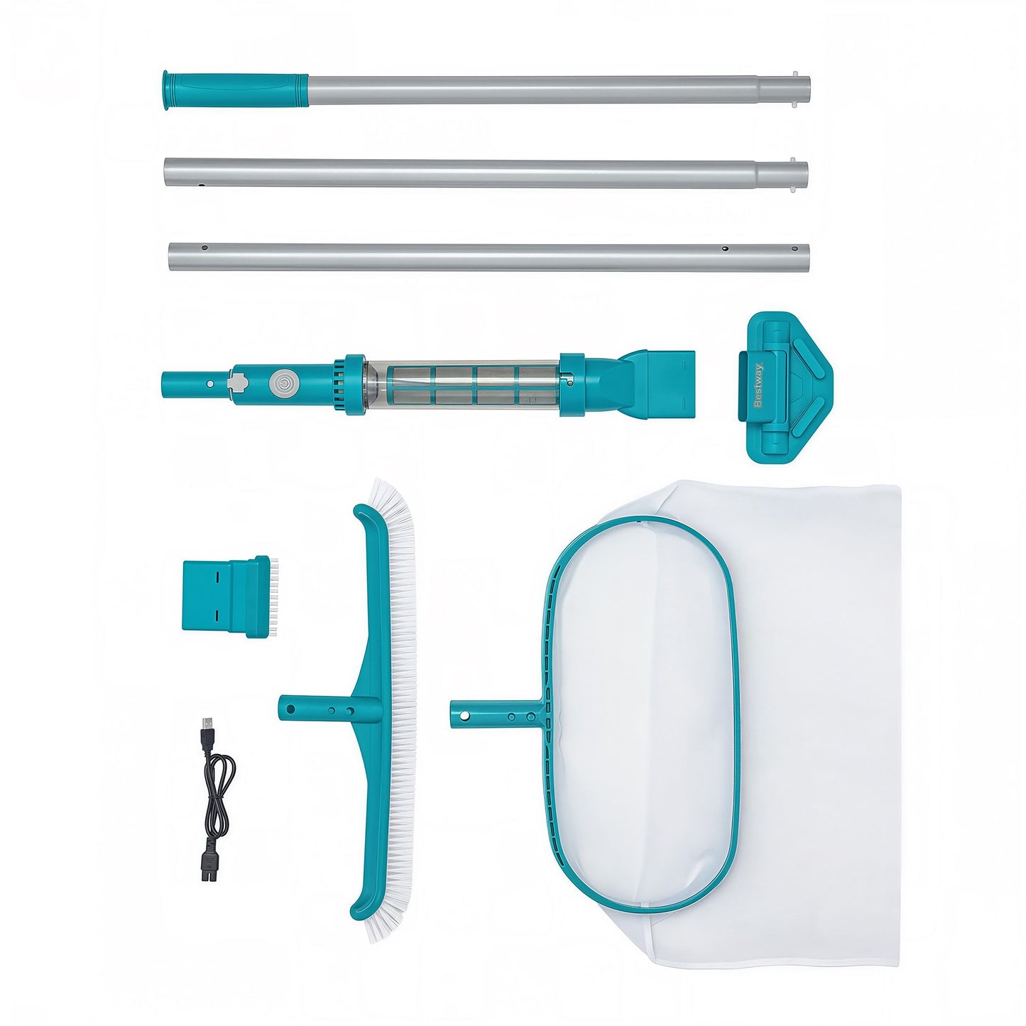 Bestway Pool Cleaner Maintenance Rechargeable Vacuum Cleaning Aluminium Pole 2m