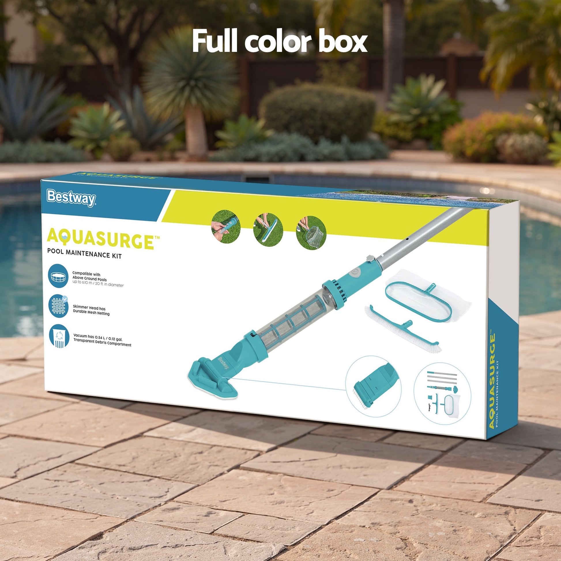 Bestway Pool Cleaner Maintenance Rechargeable Vacuum Cleaning Aluminium Pole 2m