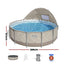Bestway Swimming Pools 396cm x 107cm Steel Above Ground Canopy Backyard Pool Set White
