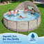 Bestway Swimming Pools 396cm x 107cm Steel Above Ground Canopy Backyard Pool Set White