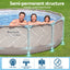 Bestway Swimming Pools 396cm x 107cm Steel Above Ground Canopy Backyard Pool Set White
