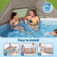 Bestway Swimming Pools 396cm x 107cm Steel Above Ground Canopy Backyard Pool Set White