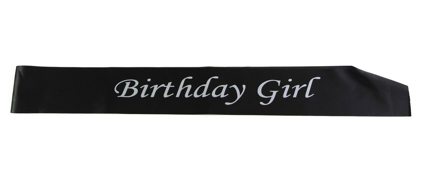 Birthday Girl Sash - Party - Black/White Monotype Font