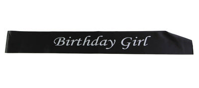 Birthday Girl Sash - Party - Black/White Monotype Font