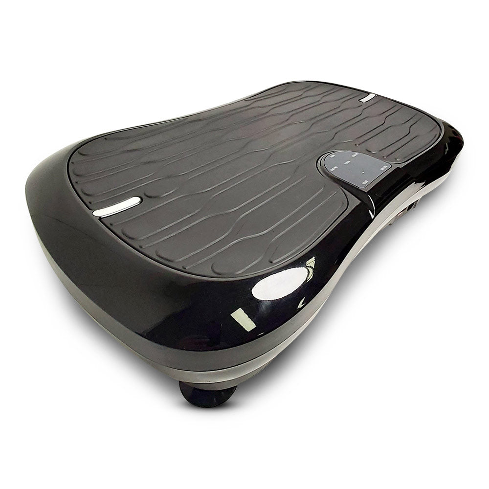 Black Mini Vibration Plate + Remote + Bands - Exercise Platform Plate