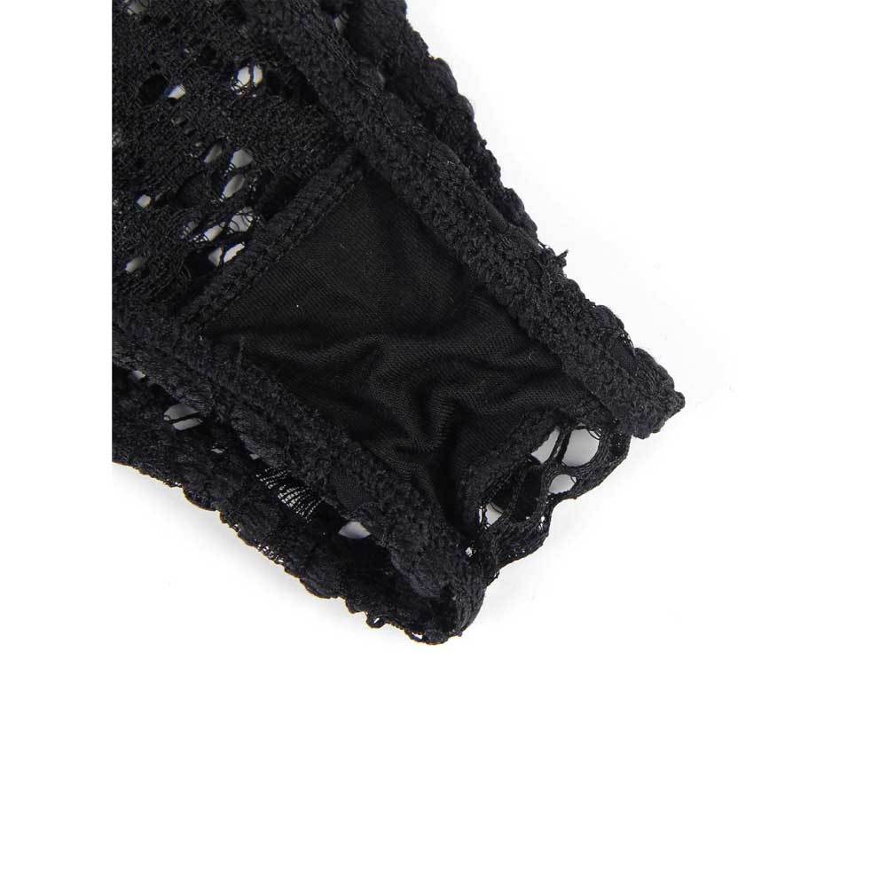 Black Teddy Lace Bodysuit Lingerie Nightwear Underwear Playsuit Jumpsuit PushUp