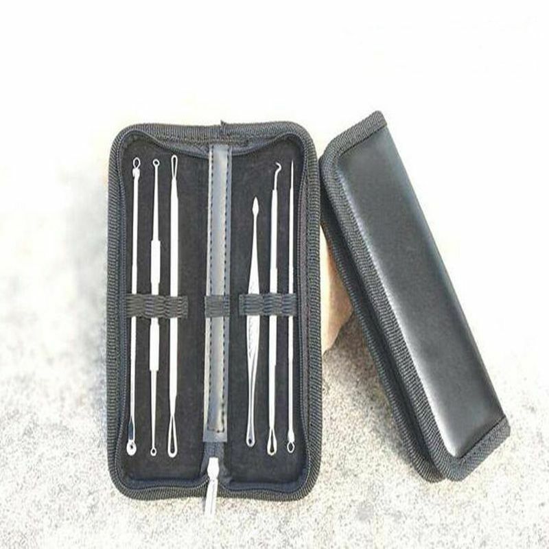 Blackhead Extractor Tool 7 Piece Remover Set Pimple Popper Kit Facial Removal