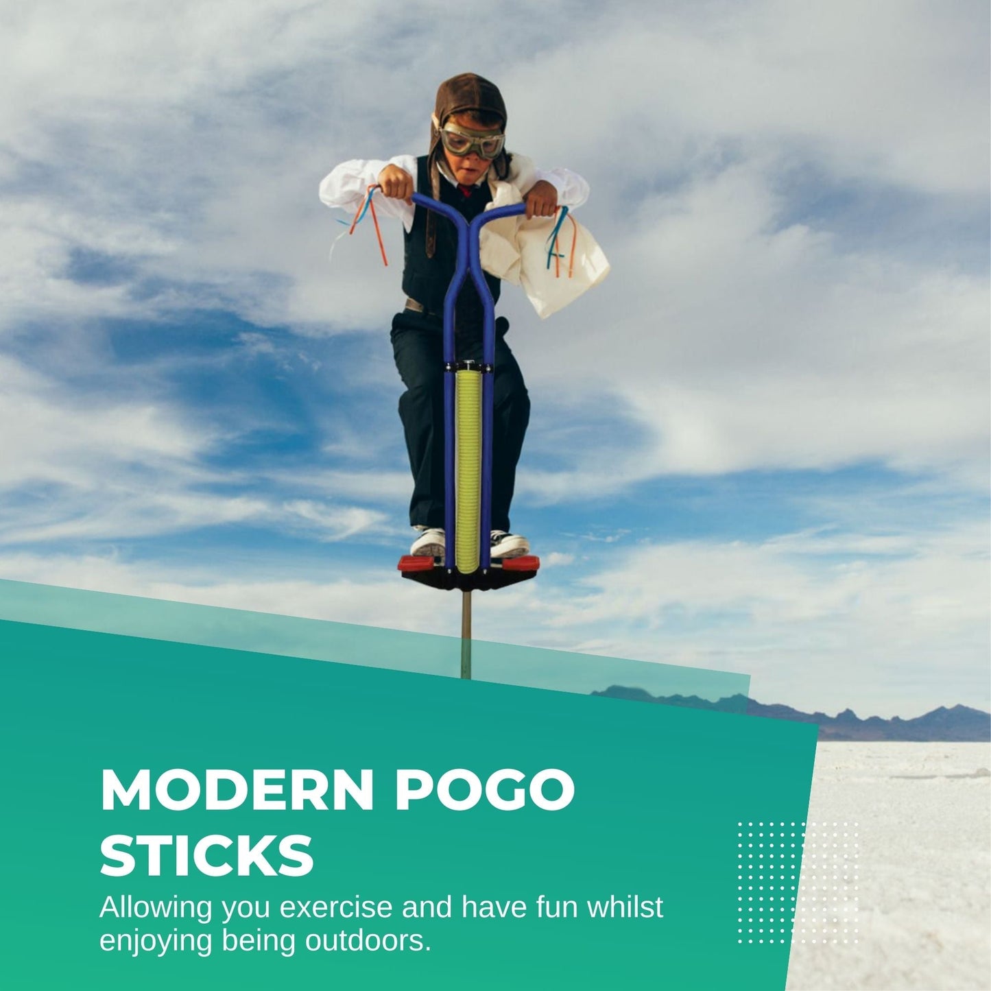 Blue Pogo Stick Kids - Childrens Jumping Jackhammer Exercise Hopper Toy