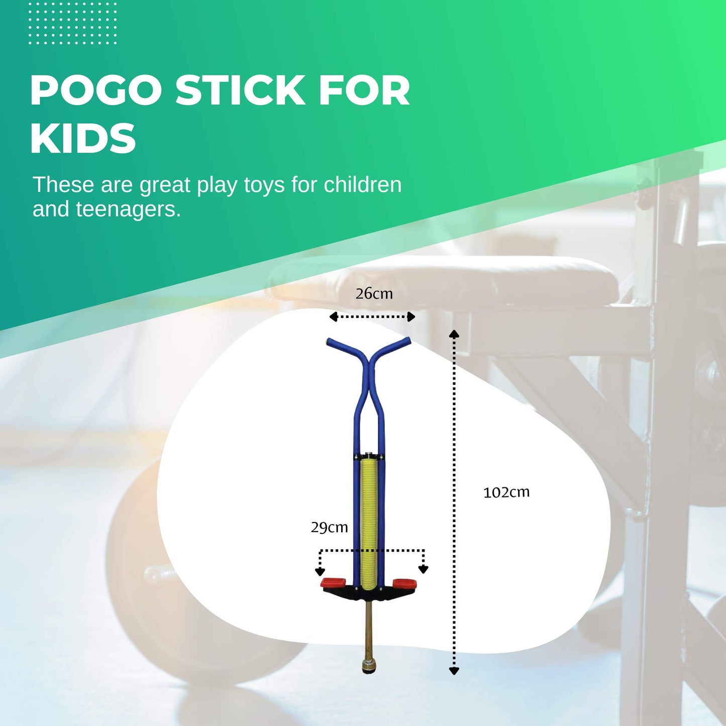 Blue Pogo Stick Kids - Childrens Jumping Jackhammer Exercise Hopper Toy