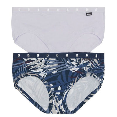 Bonds 10 Pairs Comfy Midi Briefs Womens Underwear Navy / Lilac 30K