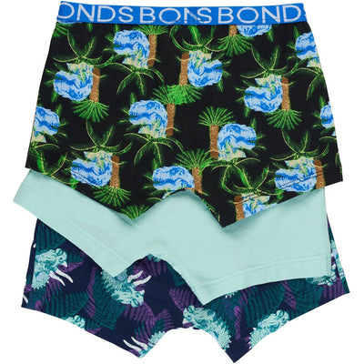 Bonds 3 Pairs Boys Trunks Underwear Dinosaur Print 8Vi