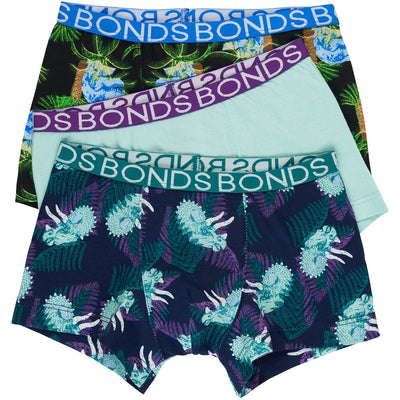 Bonds 9 Pairs Boys Trunks Underwear Dinosaur Print 8Vi