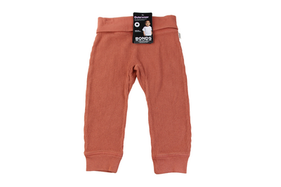 Bonds Baby Outerwear Warm Comfy Waffle Pants Rust Orange