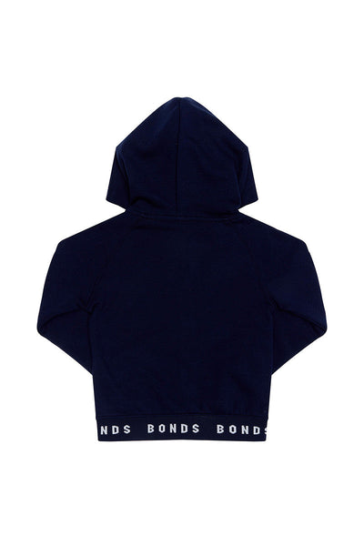 Bonds Kids Logo Fleece Cotton Hoodies Navy