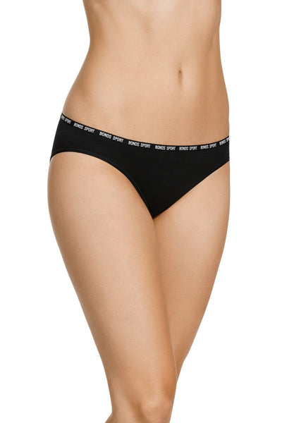Bonds Womens Active Seamfree Bikini Sport Undies Underwear Black Wx84