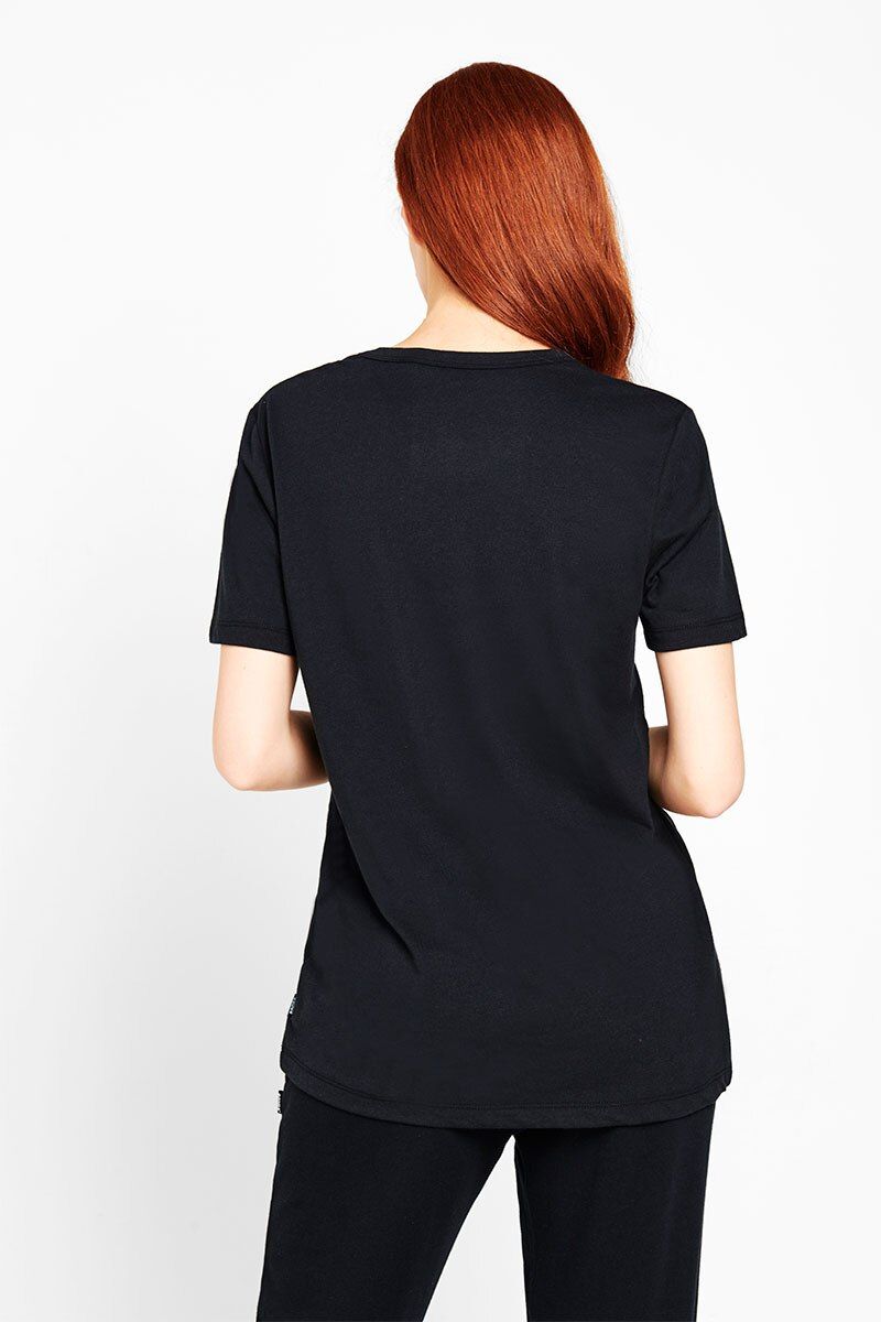 Bonds Womens Core Crew Tee Cotton T-Shirt Black