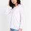 Bonds Womens Long Sleeve Crew Tee Cotton T-Shirt White