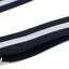 Boys Adjustable Black With Thick White Stripe Patterned Suspenders