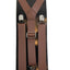 Boys Adjustable Faux Leather Thick Brown Suspenders