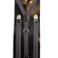 Boys Adjustable Faux Leather Thin Dark Brown Suspenders