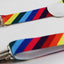 Boys Adjustable Multicoloured Rainbow Diagonal Striped Patterned Suspenders