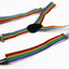Boys Adjustable Multicoloured Rainbow Striped Patterned Suspenders