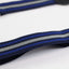 Boys Adjustable Navy, Blue & Grey Striped Patterned Suspenders