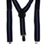 Boys Adjustable Navy, Blue & Grey Striped Patterned Suspenders