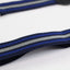 Boys Adjustable Navy, Blue & Grey Striped Patterned Suspenders