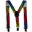 Boys Adjustable Rainbow Zebra Patterned Suspenders