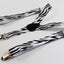 Boys Adjustable White & Black Zebra Patterned Suspenders