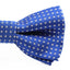 Boys Blue Bow Tie With White Polka Dots