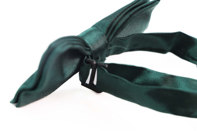 Boys Bottle Green Plain Bow Tie