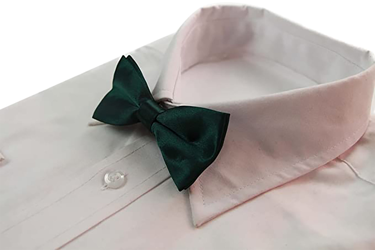 Boys Bottle Green Plain Bow Tie