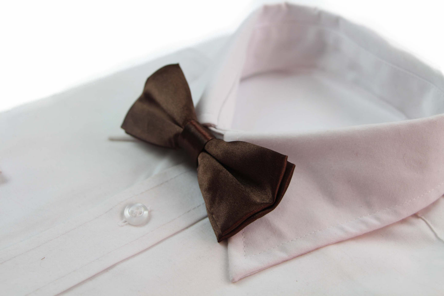 Boys Brown Plain Bow Tie