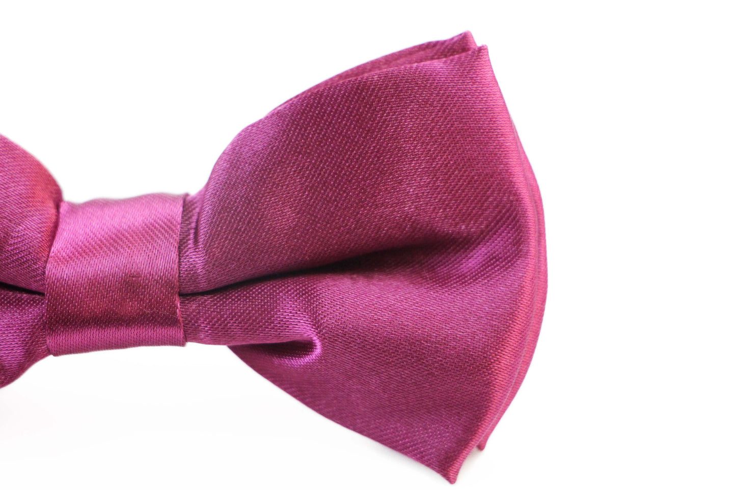 Boys Burgundy Plain Bow Tie