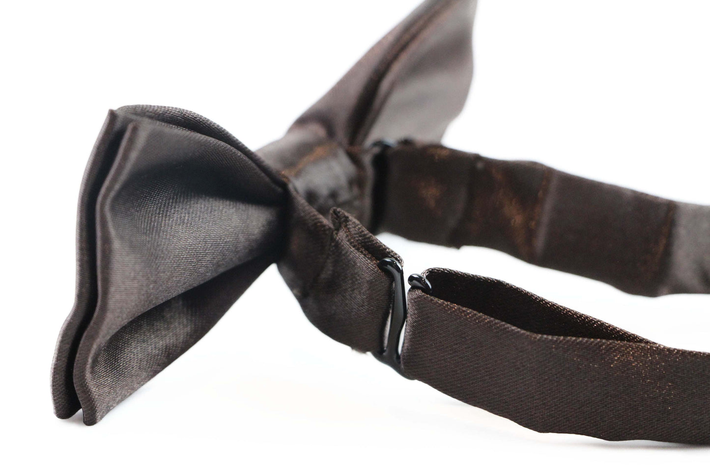 Boys Dark Brown Plain Bow Tie