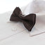 Boys Dark Brown Plain Bow Tie