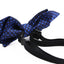 Boys Diamond Navy & Blue Crosses Patterned Cotton Bow Tie