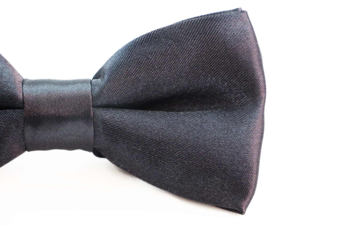 Boys Gunmetal Plain Bow Tie