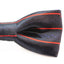 Boys Gunmetal With Red Stripes Patterned Bow Tie