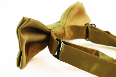 Boys Mustard Yellow Plain Bow Tie