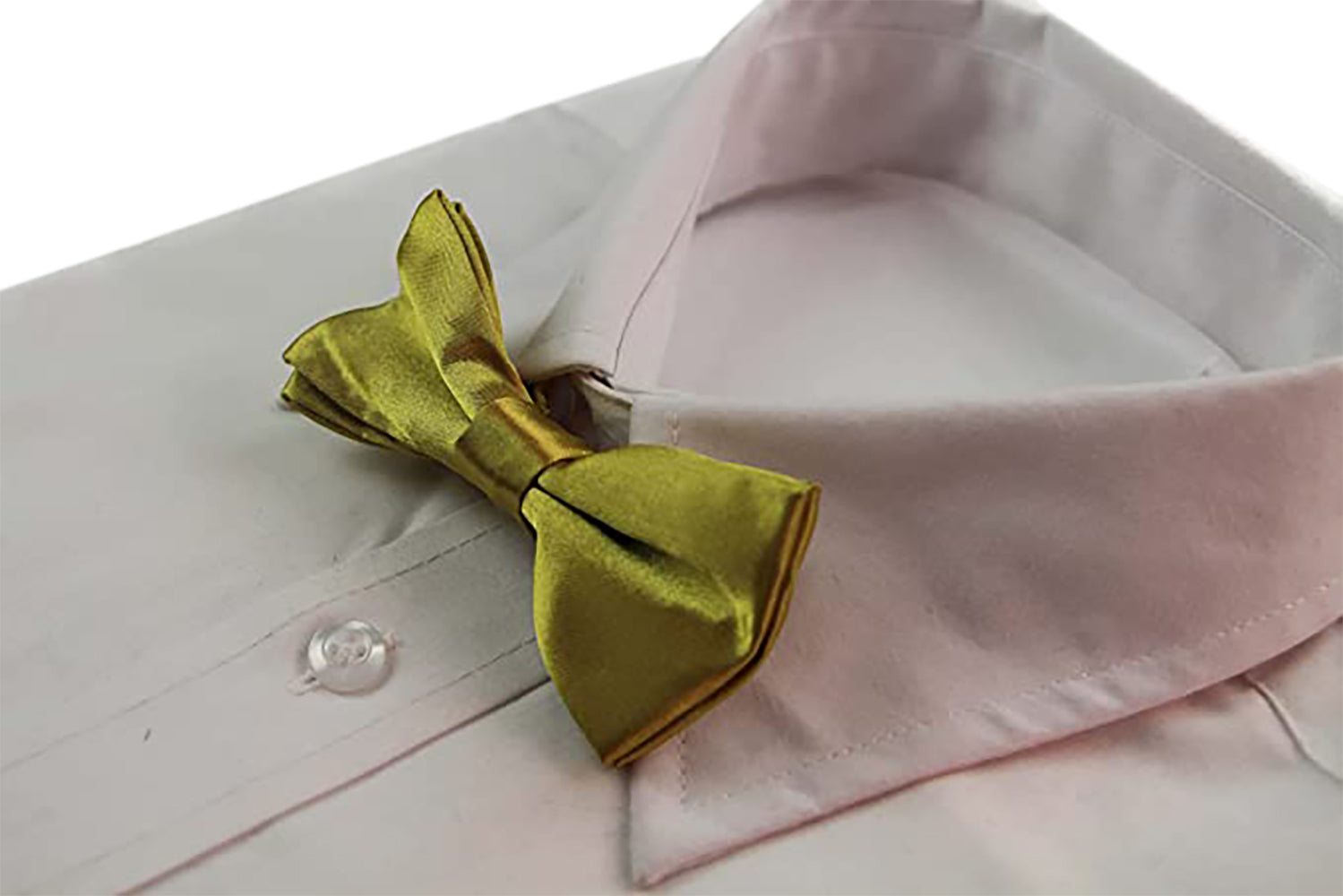 Boys Mustard Yellow Plain Bow Tie