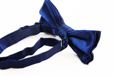 Boys Navy Plain Bow Tie