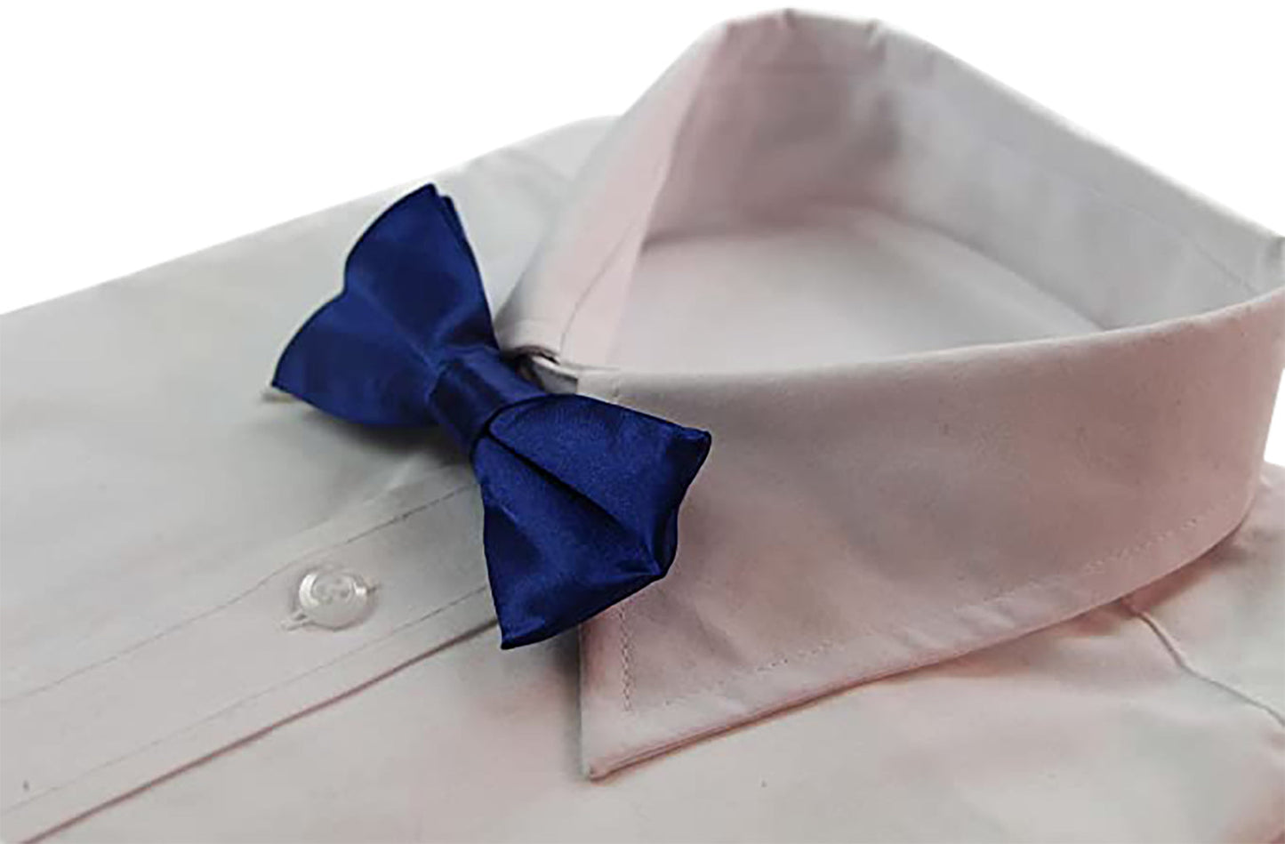 Boys Navy Plain Bow Tie