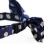 Boys Navy With White Large Polka Dots Patterned Bow Tie