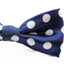 Boys Navy With White Large Polka Dots Patterned Bow Tie