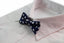 Boys Navy With White Large Polka Dots Patterned Bow Tie