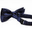 Boys Navy With White Small Polka Dots Patterned Bow Tie