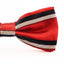 Boys Red With Black & White Stripes Patterned Bow Tie
